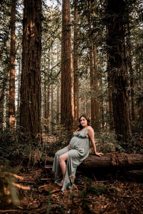 Forest Maternity Photo Shoot in Oakland, CA Maternity Photography Woods Outdoor, Maternity Photography Trees, Rainforest Maternity Shoot, Fairy Garden Maternity Shoot, Maternity Photography In Woods, Maternity Shoot In The Woods, Forest Maternity Pictures, Wooded Maternity Photoshoot, Maternity Pictures In The Woods