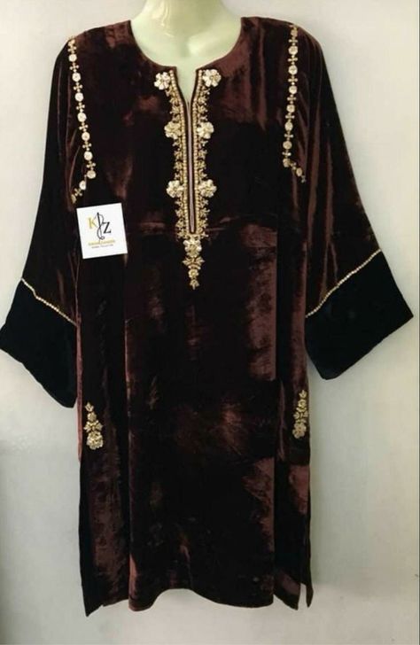 Velvet Suit Design, Pakistani Women Dresses, Stylish Kurtis Design, Velvet Dress Designs, Womens Trendy Dresses, Pakistani Fancy Dresses, Pakistani Fashion Party Wear, Velvet Clothes, Casual Wear Dress