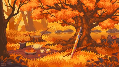 Fall Wallpaper, On Tumblr, Pixel Art, Gif, Forest, Wallpapers, Tumblr, Orange, Twitter