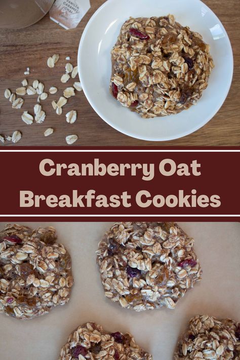 cranberry oat breakfast cookies Pecan Oatmeal, Honey Butter Recipe, What Is Healthy Food, Oatmeal Breakfast Cookies, Cinnamon Honey Butter, Oatmeal Banana, Breakfast Cookies Healthy, Banana Protein, Soft Chocolate Chip Cookies