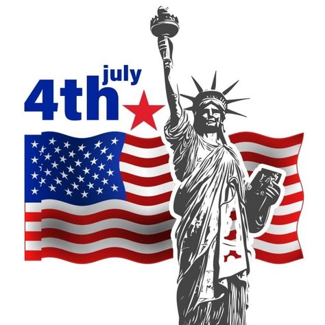 Statue Liberty, July Clipart, 4th Of July Clipart, Flag Clipart, Liberty Statue, Independence Day Poster, Independence Day Quotes, Us Independence Day, Png Heart