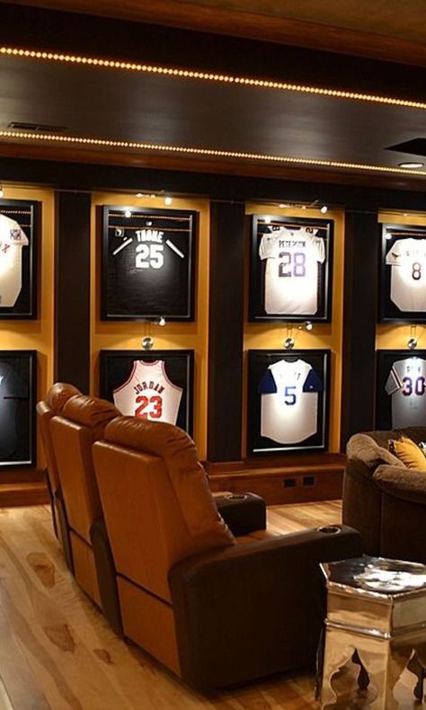 Sports Room Man Cave, Man Cave Designs, Modern Man Cave, Room Ideas For Men Bedroom, Sports Man Cave, Man Cave Games, Man Cave Design, Man Cave Furniture, Ultimate Man Cave