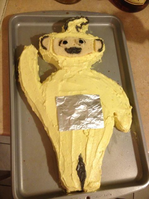 Lala Teletubby Cake Worst Cakes Ever, Teletubbies Cake, Goofy Cake, Ugly Cake, Bad Cakes, Lucky Food, Ugly Cakes, Cake Fails, Funny Birthday Cakes