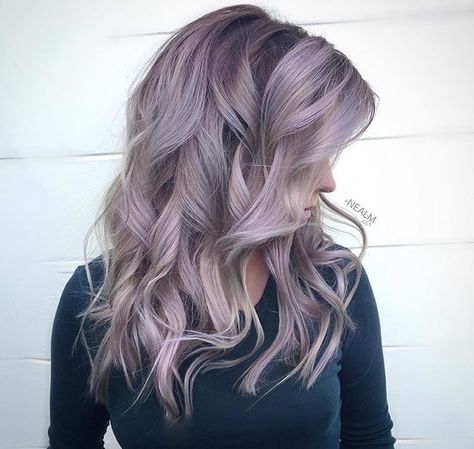 Winter pearl                                                                                                                                                                                 More Pastel Hair Color Ideas, Lavender Hair Colors, Red Blonde Hair, Latest Hair Color, Hair Color Pastel, Lavender Hair, Looks Party, Pastel Hair, Hair Inspiration Color