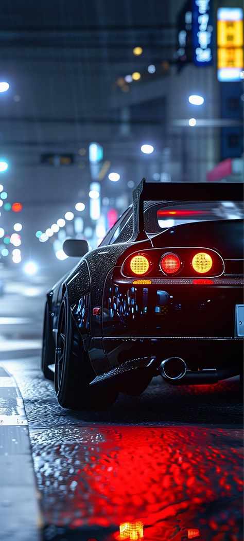 Cool Car Backgrounds, Car Iphone Wallpaper, Iphone Wallpaper Hd, City Lights At Night, Image Spiderman, R35 Gtr, Toyota Supra Mk4, Sports Car Wallpaper, Jdm Wallpaper