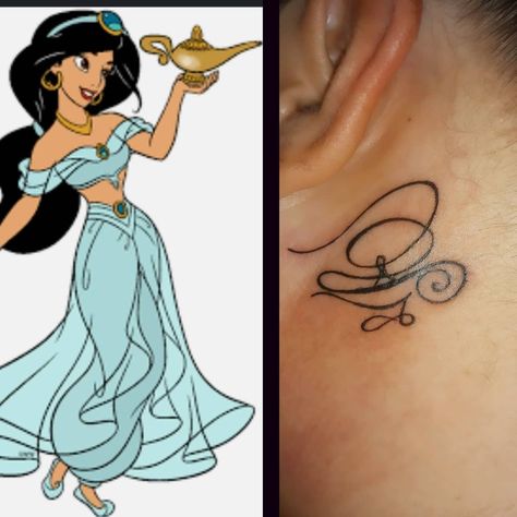 Beth Gogo (@bethypoo87) posted on Instagram: “Because its Tuesday and Princess Jasmine is my favorite 🧞‍♂️🧞‍♂️🧞‍♂️ #tattootuesday #tinytattoos #tattooselfie #princessjasmine #disney…” • Sep 9, 2020 at 4:25am UTC Jasmine Tattoo Princess, Princess Jasmine Tattoo, Aladdin Tattoo, Tiara Tattoo, Its Tuesday, Jasmine Tattoo, Petit Tattoo, Cool Tattoo Drawings, Princess Tattoo