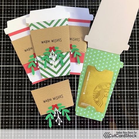 Coffee Gift Cards - CutCardStock Blog Hot Chocolate Card, Cardstock Projects, Coffee Gifts Card, Custom Gift Cards, Thanks A Latte, White Coffee Cups, Honey Bee Stamps, We R Memory Keepers, Coffee Gift