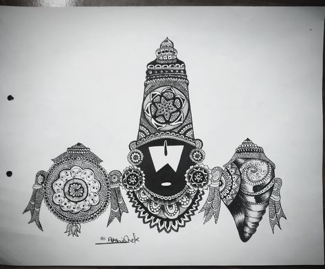 Venkateswara Swamy, Art Mandala, Mandala Art, Art