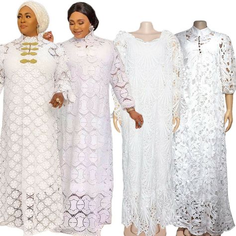 White Dry Lace Styles, Lace White Dress Long, Lace Dress Designs Classy, Dry Lace Styles Nigerian Outfit, Dry Lace Gown Styles Nigerian, White Lace Gown Styles Nigerian, Latest Lace Styles For Women, White Lace Dress Styles Nigerian, Lace Boubou Styles For Women