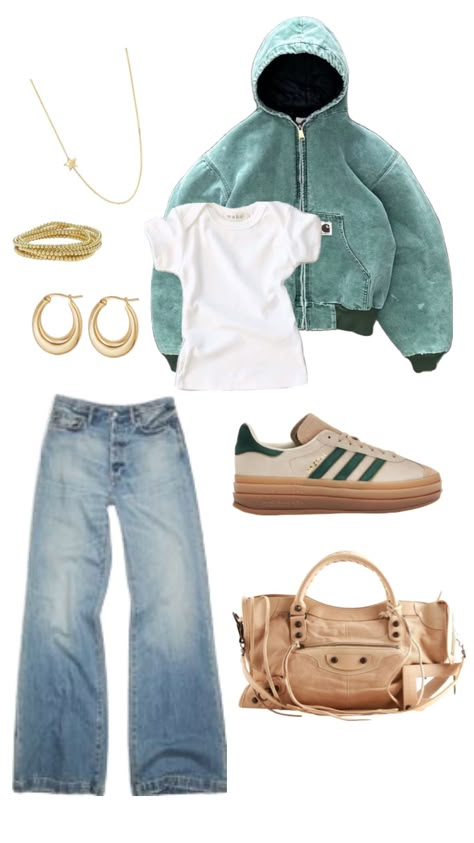 #outfit #outfitinspo #carhartt Summer Vintage Outfits, Street Style Outfits Casual, Kendall Style, Fall Fits, Denim Accessories, Beauty Clothes, Cute Outfit, Dream Clothes, Outfit Idea