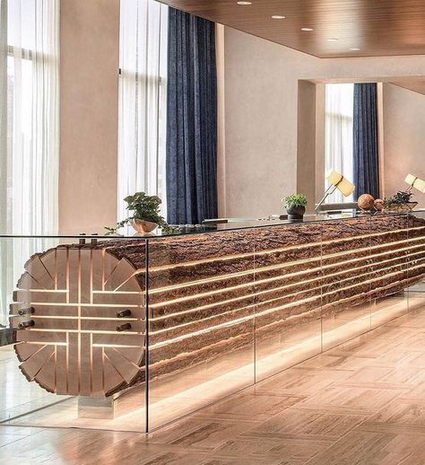 Hotel Reception Desk, Contemporary Stairs, Hotel Lobby Design, Reception Desk Design, Interior Design Minimalist, Innovative Furniture, 카페 인테리어 디자인, Hotel Reception, Reception Design