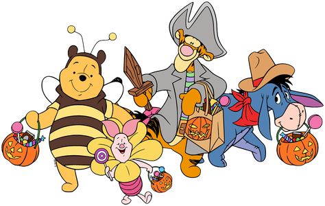 Disney Characters Dress Up, Pooh Halloween, Winnie The Pooh Drawing, Winnie The Pooh Halloween, Creative Pumpkin Painting, Winnie The Pooh Cartoon, The Disney Princesses, Halloween Clip Art, Disney Best Friends