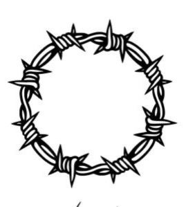 Barbed Wire Drawing, Barbed Wire Tattoos, Traditional Black Tattoo, American Traditional Tattoo Ideas, Traditional Tattoo Ideas, Elbow Tattoo, Band Tattoo Designs, Circle Tattoo, Traditional Tattoo Sleeve