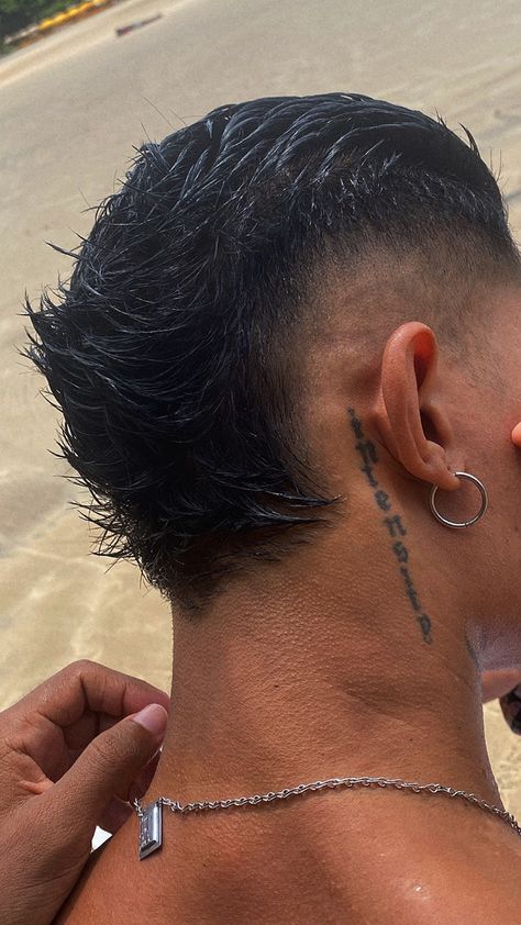 Men’s Mohawk, Combed Back Hair Men, Mohawk Mullet Mens, Mullet Styles Men, Buzz Cut Mohawk, Brazilian Haircut, Mullet Fade Men, Short Mohawk Fade, Faded Mullet Men