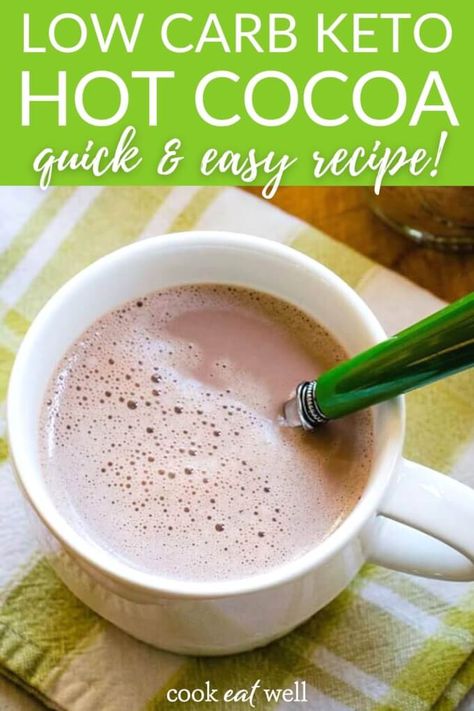 Keto White Hot Chocolate, Leto Hot Chocolate, Low Carb Hot Cocoa, Low Cal Hot Drinks, Keto Hot Cocoa Mix Recipe, Healthy Cocoa Recipes, No Sugar Hot Chocolate Recipe, Low Carb Hot Chocolate Mix Recipe, Keto Hot Chocolate Mix Recipe