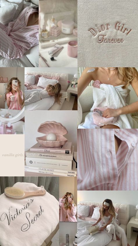 Pink Vanilla Girl Room, Pink Vanilla Girl Aesthetic, Pink That Girl Aesthetic, Vanilla Girl Collage, Pink Clean Girl Aesthetic, Pink Wallpaper Collage, Room Vision Board, Pink Aesthetic Moodboard, Vision Board Lifestyle