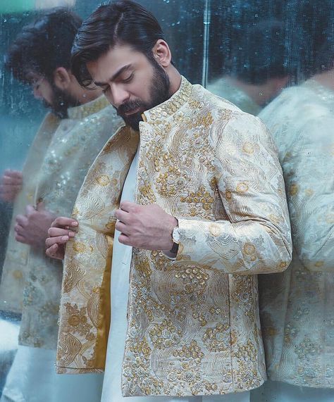 - F A W A D • K H A N (@fawad.cafe) on Instagram: “He’s so fine. So DAMN FINE ⚡️ - #FawadKhan ” Prince Coat Wedding Pakistani, Prince Coat Wedding Pakistani Men, Groom Prince Coat, India Fashion Men, Wedding Kurta For Men, Prince Coat, Groom Dress Men, Indian Groom Wear, Wedding Dresses Men Indian