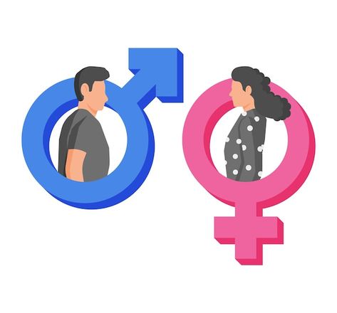 Facts About Guys, Girl Man, Feminine And Masculine, Men Vs Women, Lotus Pose, Creative Jobs, Flat Vector Illustration, Thick Skin, Man Sitting