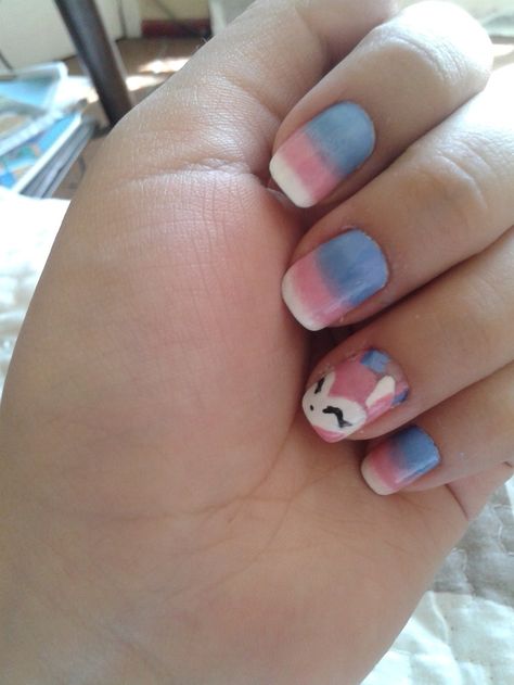 Sylveon Nails, Sylveon Cosplay, Pokemon Nails, Pokemon Sylveon, Short Acrylic Nails, Mani Pedi, Beauty Inspiration, Short Nails, Halloween Ideas