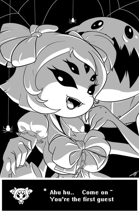 [undertale] - Muffet by kyodashiro on DeviantArt Muffet Undertale, Spider Dance, Undertale Cute, Undertale Drawings, Undertale Art, Undertale Fanart, Undertale Comic, Comics Girl, Doll Repaint