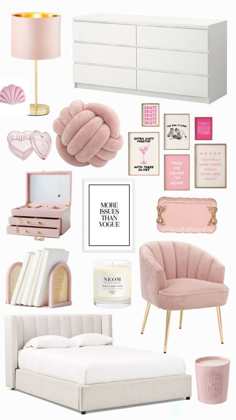 Pink And White Bedroom, White Room Decor, Pink Room Decor, Room Redesign, Preppy Room Decor, Preppy Room, Redecorate Bedroom, Cozy Room Decor, Dream Room Inspiration