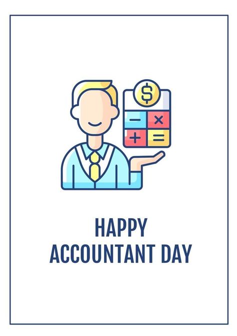 Happy accountant day greeting card with color icon element Happy Accountant Day, Accounting Day, Reference Website, Day Video, Good Color Combinations, Accounting And Finance, The Happy, Color Combinations, Greeting Card