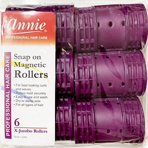 NEWHair Rollers PROFESSIONAL SNAP ON MAGNETIC (X JUMBO... ** Be sure to check out this awesome product. (This is an affiliate link) #hairrollers Jumbo Rollers, Best Hair Curler, Magnetic Rollers, Braid Tool, All Types Of Hair, Velcro Rollers, Purple Set, Types Of Hair, Hair Care Products Professional