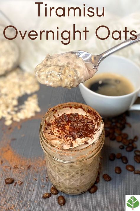 Gluten-Free Tiramisu Overnight Oats Healthy Tiramisu, Tiramisu Overnight Oats, Gluten Free Tiramisu, Oat Recipes Healthy, Overnight Oats Recipe Healthy, Overnight Oats Healthy, Oatmeal Breakfast, Overnight Oats Recipe, Oats Recipes