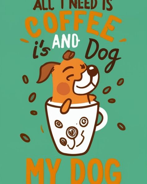 I love coffee and my dog so I love this design it's best choose for coffee lover,dogs lover, dogs quote. Dogs And Coffee, Dog Meme, Dogs Lover, Love Coffee, Funny Coffee, Dog Quotes, Dog Memes, Coffee Humor, My Dog