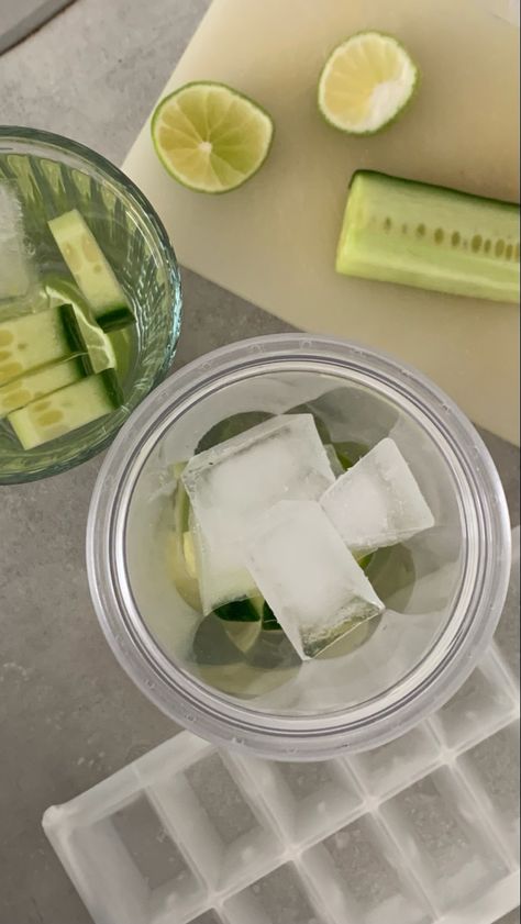 lime citrus cucumber greens ice cubes Ice Face, Car Trip, Morning Mood, Perfect Skin Care Routine, Infused Water, Perfect Skin, Ice Cubes, Care Routine, Skin Care Routine