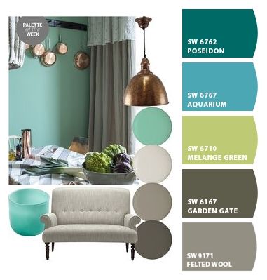 Lime turquoise earth tone Paint colors from ColorSnap by Sherwin-Williams Blue Carpet Bedroom, Teal Room, Copper Room, Living Room Decor Gray, Vert Turquoise, Living Room Color Schemes, Room Color Schemes, Copper Accents, Nice Colors