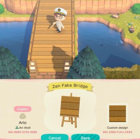 Animal Crossing Bridge, Motif Animal Crossing New Horizon, Acnh Zen, Acnh Motifs, Bridge Pattern, Animal Crossing Custom Designs, Acnh Path, Acnh Paths, Motif Acnl