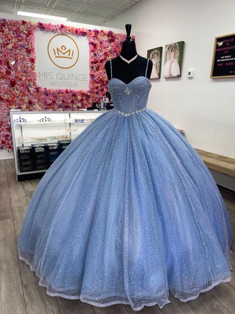 Sweet 15 Dresses Quinceanera Light Blue, Blue Quinceanera Dresses Cinderella, Periwinkle Quinceanera Dress, Baby Blue Sweet 16 Dresses, Xv Dresses Blue, Quince Dresses Light Blue, Quncie Dresses Light Blue, Dusty Blue Quinceanera Dresses, Blue Glitter Quince Dress