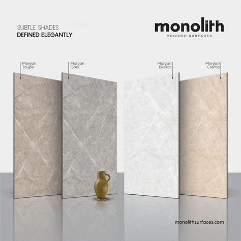 A perfect balance of design and subtle shades that enchant the eye with the opulence of splendor!


#MonolithSurfaces #ThinkForward #VoguishSurfaces #Interiordesign #Beauty #Manufacturer #Interiors #Renovation #Decor #Ceramic #Innovation #uniqueness #homeidea  #homeinterior #interiorarchitecture Stone Branding, Sunset Color Palette, Balcony Flooring, Social Media Branding Design, Material Board, Tile Companies, Social Media Design Inspiration, Sintered Stone, Catalog Design