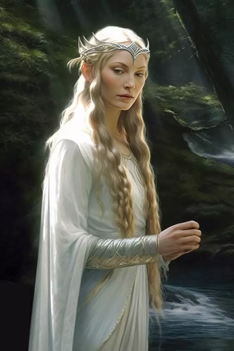 Galadriel - Lord of the Rings Galadriel Lotr, Middle Earth Elves, Elven Queen, Lotr Elves, Fantasy Queen, Roi Arthur, Tolkien Elves, Middle Earth Art, Elves Fantasy