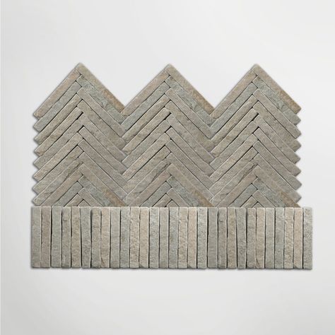 Lapicida Bordeaux Argento Soldier Course and Herringbone combined Herringbone Tiles, Limestone Floor Tiles, Patterned Bathroom Tiles, Limestone Paving, Pretty Tiles, Grey Floor Tiles, Antique Flooring, Tile Layout, Limestone Flooring