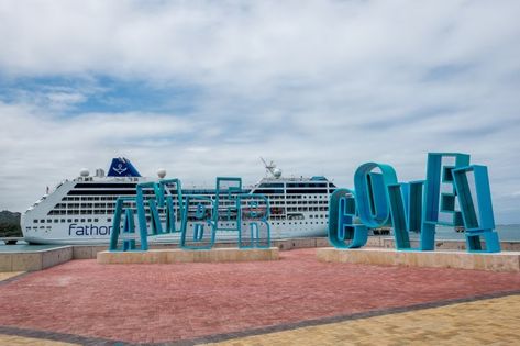 Amber Cove sign at the cruise port in Puerto Plata, Dominican Republic Amber Cove Dominican Republic, Dominican Republic Puerto Plata, Amber Cove, Majestic Colonial Punta Cana, Punta Cana Excursions, Carnival Splendor, Puerto Plata Dominican Republic, Punta Cana Beach, Saona Island