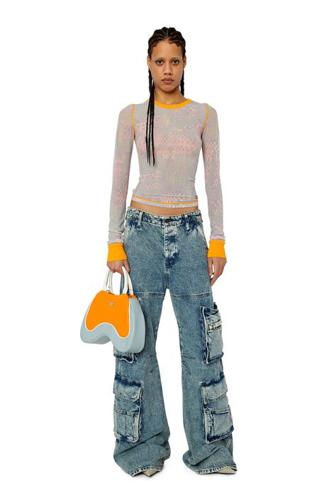 Cargo Jeans Outfit Women, Cargo Jeans Outfit, Diesel Clothing, Jeans Outfit Women, Cargo Pants Outfit, Jean Straight, Jean Flare, Diesel Jeans, Cargo Jeans