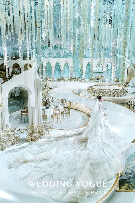 Diamond Wedding Theme, Wedding Ambiance, Dream Wedding Reception, Wedding Reception Design, Wedding Entrance Decor, Wedding Stage Design, Dream Wedding Decorations, Extravagant Wedding, Luxury Wedding Decor