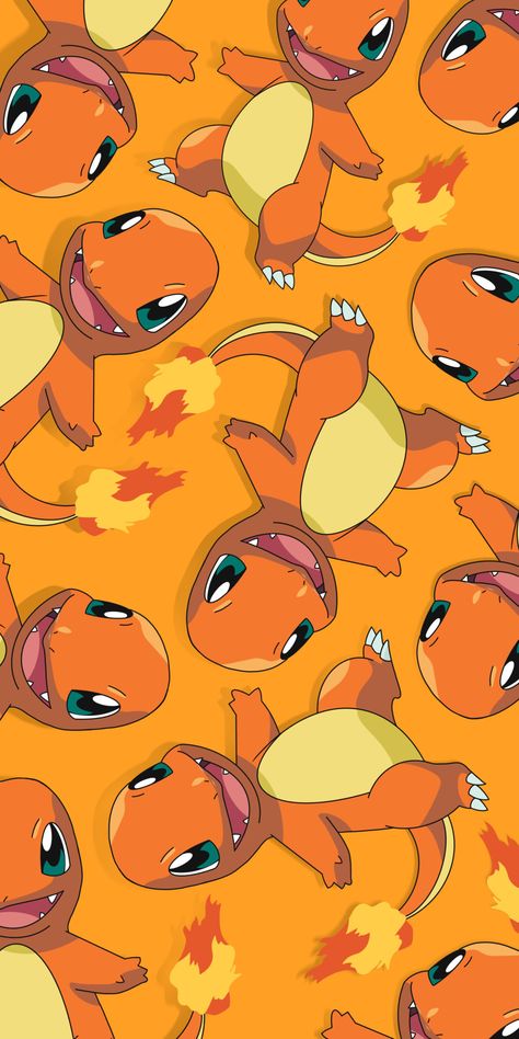 Pokémon Charmander Orange Wallpapers Charmander Wallpaper Iphone, Pokemon Wallpaper Charmander, Pokemon Halloween Wallpaper, Charmander Wallpaper, Phone Wallpaper Orange, Pokemon Art Wallpaper, Charmander Art, Aesthetic Wallpaper For Phone, Orange Wallpapers