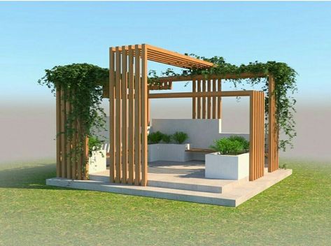 Sitting Area Design, Garden Sitting Areas, Sitting Areas, Outdoor Sitting Area, Modern Pergola, Pergola Design, Landscape Architecture Design, Pergola Plans, Shade Structure