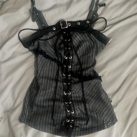 gorgeous ozz croce corset top ˚✧₊⁎
japanese... - Depop Vkei Outfits, Japanese Horror Game, Protagonist Outfit, Horror Game Protagonist, Game Protagonist, Japanese Horror, Fatal Frame, Corset Tops, Horror Game