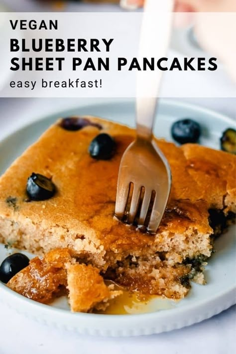 Allergen Free Recipes Breakfast, Sheet Pan Pancakes Dairy Free, Eggless Sheet Pan Pancakes, Vegan Oven Pancakes, Vegan Sheet Pancakes, Vegan Pancake Casserole, Dairy And Egg Free Toddler Meals, Allergy Friendly Recipes For Kids, Allergen Friendly Recipes