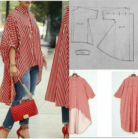 Women Mullet, Hair Mullet, Curly Mullet, Blouse Casual Fashion, Sewing Clothes Women, Sewing Tutorials Clothes, Blouse Drafting Patterns, Fashion Sewing Tutorials, Diy Blouse Pattern