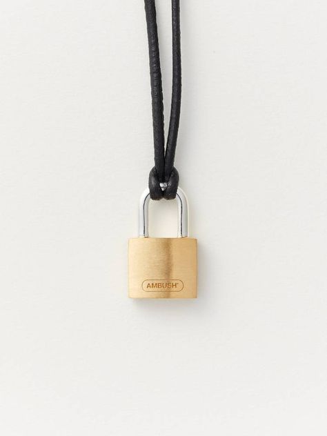 Padlock Necklace, New Jewelry, Neon Orange, Leather Cord, Orange Black, Silver Gold, Black Leather, Necklaces, Personalized Items