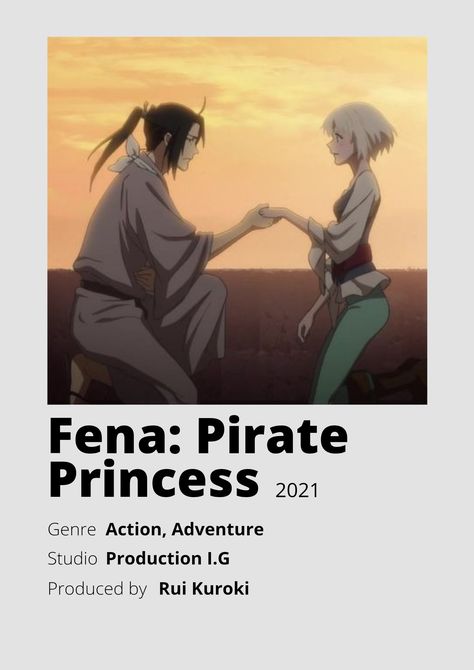 Pirate Princess Anime, Fena Pirate Princess, Manga Recommendation, Romance Anime List, Princess Anime, Anime Cards, Anime Minimalist Poster, Pirate Princess, Anime Websites