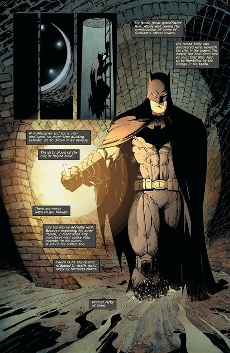 Batman in the sewer tunnels of Gotham    http://joeblogscomics.com/2013/04/09/batman-volume-1-the-court-of-owls/ Batman Court Of Owls, Batman Illustration, Court Of Owls, Greg Capullo, I Am Batman, Univers Dc, Batman Artwork, Batman Comic Art, Im Batman