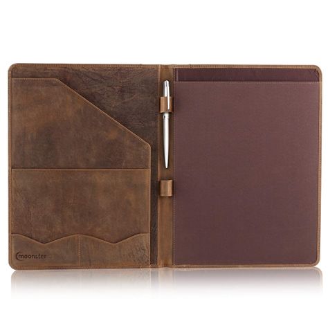 AmazonSmile : Leather Portfolio Professional Organizer Padfolio - Resume Folder with Luxury Pen, Stylish Document Folio for Letter Size Writing Pad with Business Card Holder, Ideal Gift Portfolios for Men + Women : Gateway Mens Anniversary Gift Ideas, Resume Folder, Leather Padfolio, Real Estate Coaching, Job Applications, Leather Binder, Leather Folder, Leather Anniversary Gift, Luxury Pens