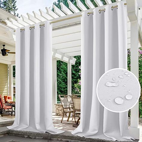 108 in long, 2 panels, $45 Curtains For Porch, Gazebo Drapes, Door Arbor, Curtains For Patio, Porch Pergola, Outdoor Curtains For Patio, Porch Curtains, Patio Curtains, Patio Gazebo