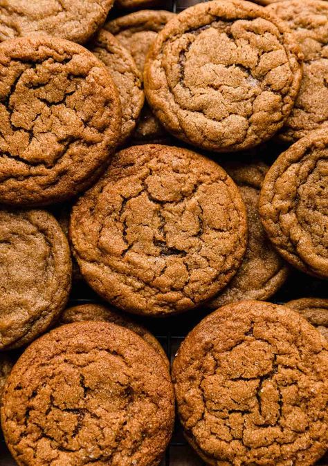 Soft Gingersnap Cookies — Salt & Baker Einkorn Cookies, Soft Gingersnap Cookies, Gingersnap Cookies Chewy, Ginger Snap Cookies Recipe, Gingersnap Cookies, Christmas Pastries, Best Holiday Cookies, Cookies Soft, Cookie Brownie Bars